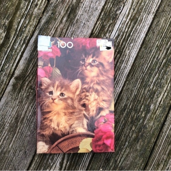 Vintage Other - Vintage MB Cat Puzzle 100 Piece - Complete